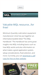 Mobile Screenshot of minimumquantitylubrication.com